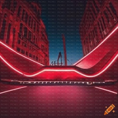 Neon Red Skate Ramp - png ฟรี