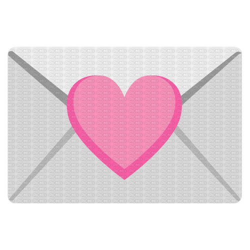 pink heart letter - PNG gratuit