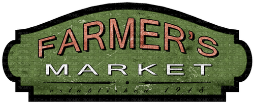 Kaz_Creations Sign-Farmers-Market - png gratuito