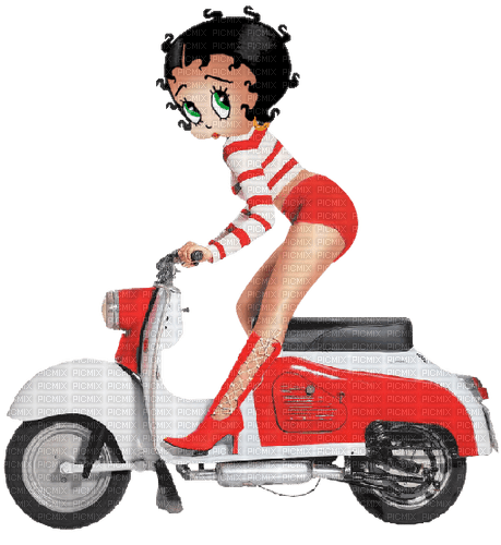 Betty Boop Scooter - ingyenes png
