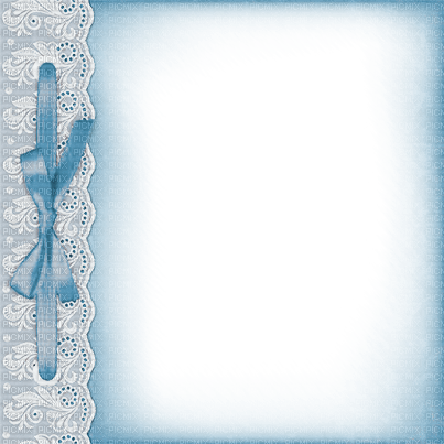 soave frame vintage lace bow ribbon blue - 免费PNG