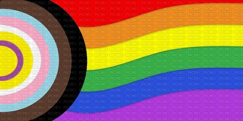 Pride flag with no straight lines - gratis png