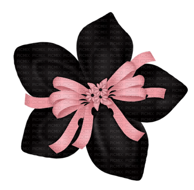 black-flower-deco-minou52 - png gratis