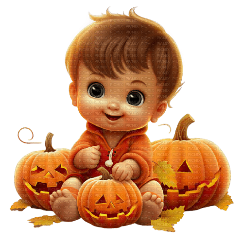 Autumn - Halloween - Baby - bezmaksas png