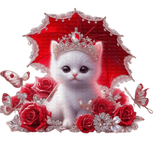 chats fantaisie rose - PNG gratuit