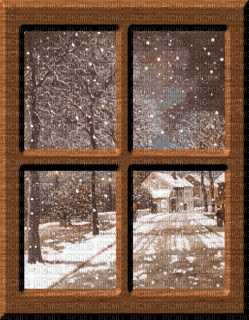 Window.fenêtre.Snow.Neige.Victoriabea - GIF animate gratis