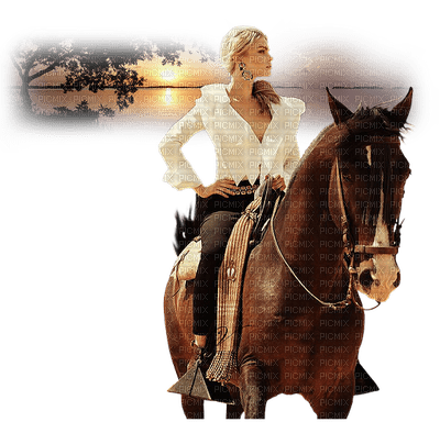 woman rides a horse - безплатен png