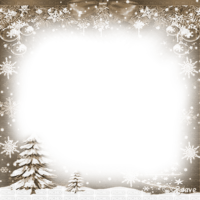 soave frame  christmas winter tree bow branch - gratis png