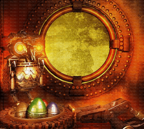 Rena Steampunk Hintergrund Ostern - png gratuito