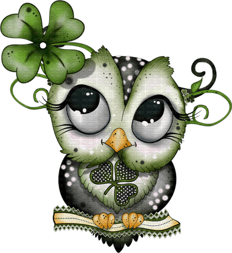 st. Patrick owl  by nataliplus - nemokama png