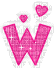 Kaz_Creations Animated Alphabet Pink  W - Gratis geanimeerde GIF