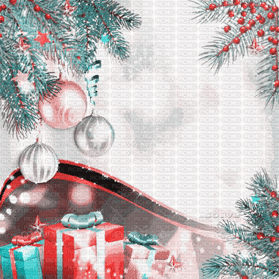 soave background animated  christmas branch gift - Gratis animeret GIF
