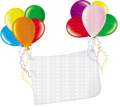 Kaz_Creations Birthday Balloons Party - PNG gratuit