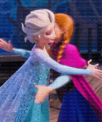 anna elsa frozen gif la reine des neiges - GIF animasi gratis