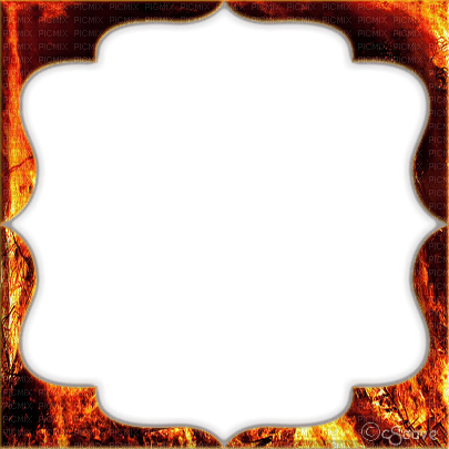 soave frame fire  yellow orange brown - PNG gratuit