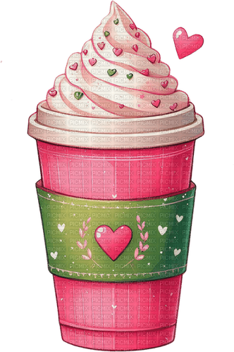 §m3 png image vday  coffee pink drink - PNG gratuit