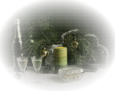 minou52-Capodanno-decorazione-bottiglia-bicchiere--Nyår-deco - 免费PNG