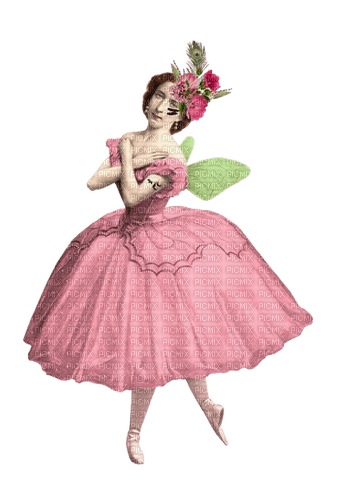 kikkapink spring pink ballerina girl woman - PNG gratuit