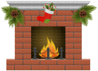Kaz_Creations Christmas Fireplace Fire - 無料png