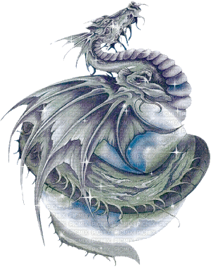 dragon blanc - Free animated GIF