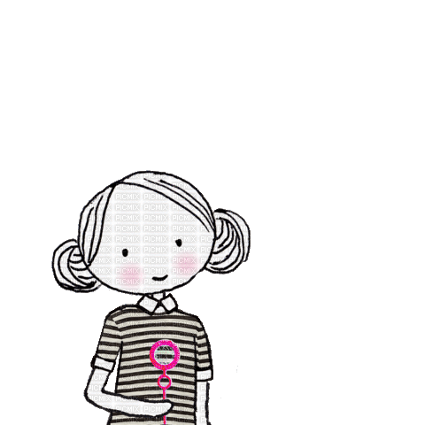 girl with bubbles - GIF animado grátis