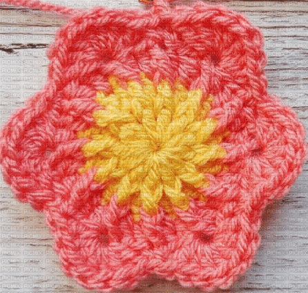 Just Pink Crochet Flower (JIGGURL_PIXMIXR) - Free PNG