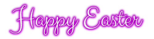 Happy Easter.Text.White.Purple - gratis png