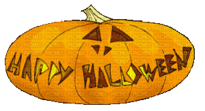 Happy Halloween.text.Pumpkin.gif.Victoriabea - Бесплатни анимирани ГИФ