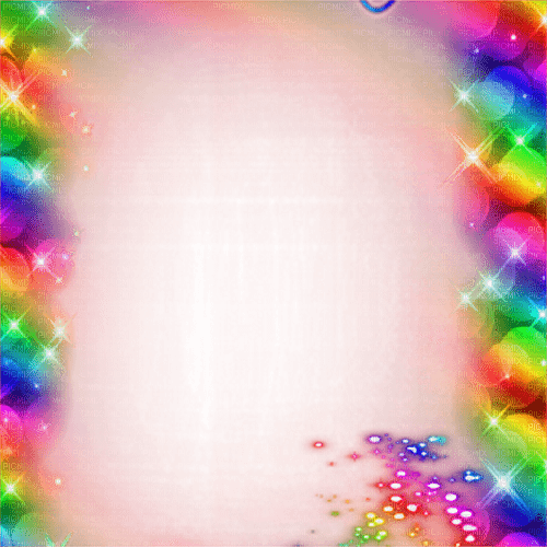 Frame.Circles.Sparkles.Rainbow - PNG gratuit