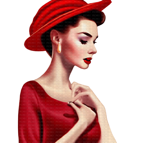 kikkapink vintage woman fashion hat - δωρεάν png