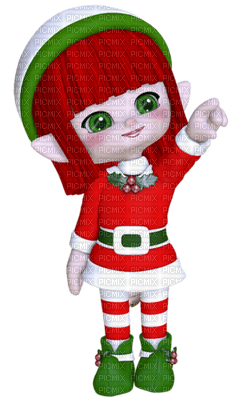 Kaz_Creations Dolls Cookie Elfs Red and Green Christmas - 無料png