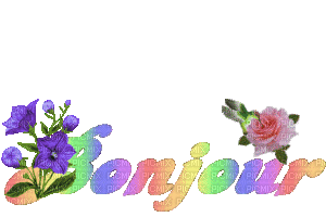 texte bonjour HD - Animovaný GIF zadarmo