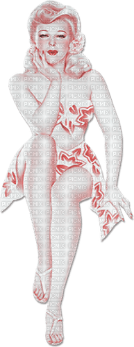 soave woman summer beach vintage pin up  pink - PNG gratuit