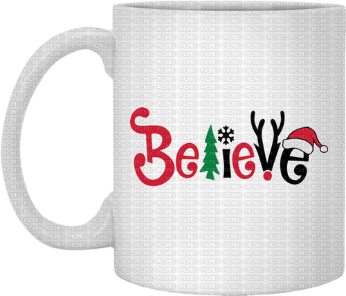 Believe Christmas Cup - ingyenes png