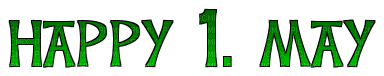 happy 1.may text green - PNG gratuit