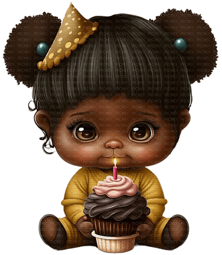 Cute Chibi Babies - Birthday - nemokama png