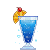 cocktail bleu - GIF animé gratuit