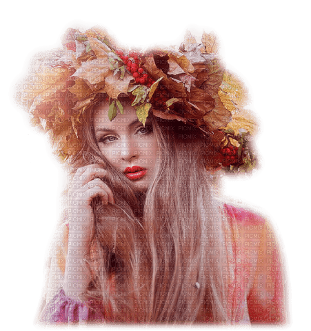 Autumn Fall Woman Portrait - PNG gratuit