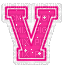 Kaz_Creations Animated Alphabet Pink V - Gratis geanimeerde GIF