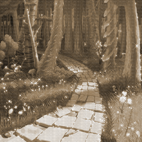 Y.A.M._Cartoons Landscape background sepia - Free animated GIF