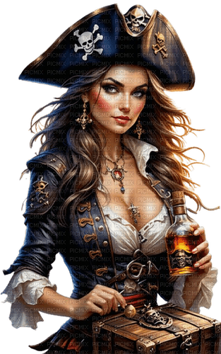 girl, frau, woman, femme, piraten, pirat - безплатен png