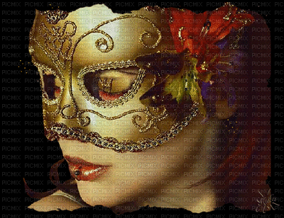 woman with mask bp - Gratis animeret GIF