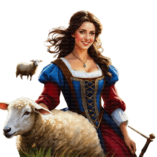 loly33 femme mouton - 無料png