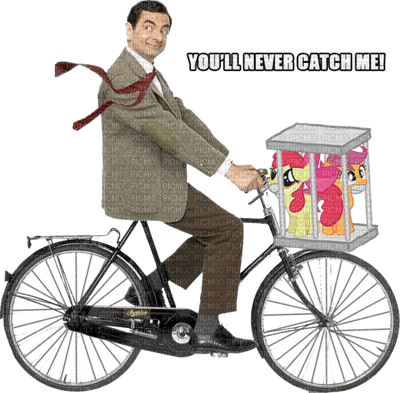 Kaz_Creations Mr.Bean On Bike - gratis png