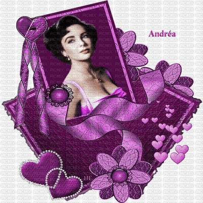 femme violette - GIF animado gratis