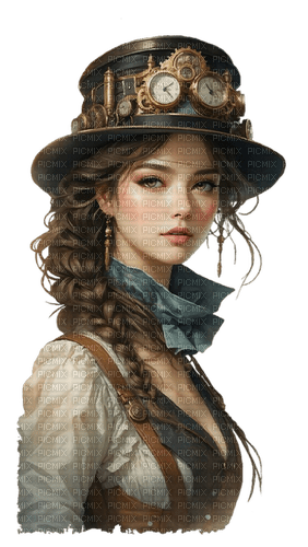 Femme Steampunk - Free PNG