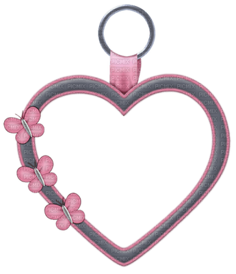 Kaz_Creations Deco Heart Butterflies  Hanging Dangly Things Colours - gratis png