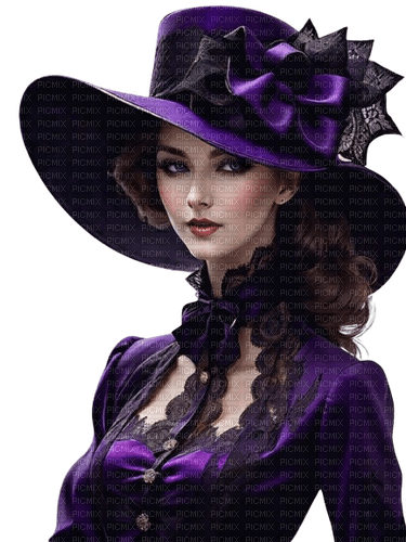 Mujer con sombrero - Rubicat - gratis png