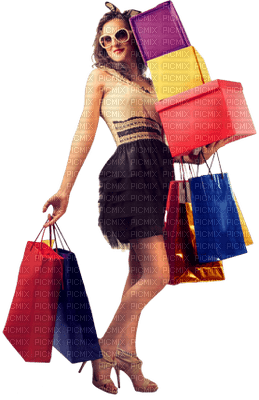 shopping woman - ücretsiz png