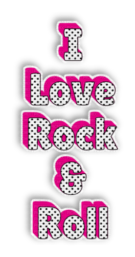 I love Rock & roll - gratis png